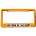 thumbnail image 1 of Powered By Swimmer License Plate Tag Frame, Multiple Colors, 1 of 1