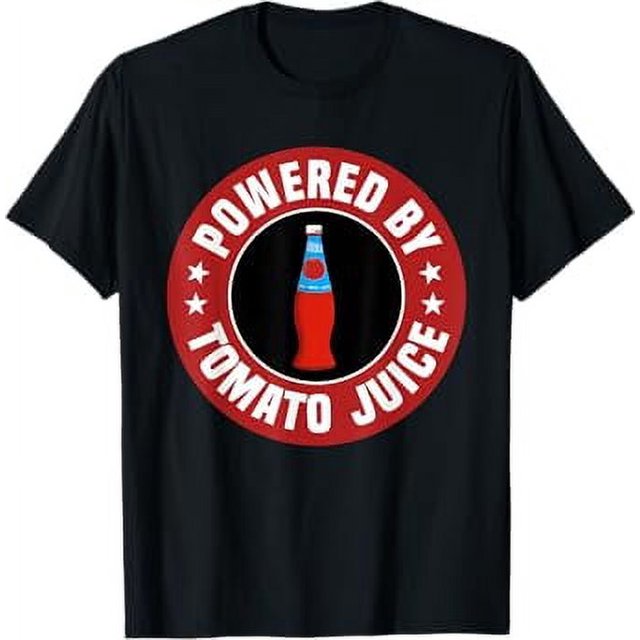 Powered By Tomato Juice Lover Apparel Spicy Tomato Juice Can TShirt