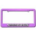 thumbnail image 1 of Powered By Witch License Plate Tag Frame, Multiple Colors, 1 of 1