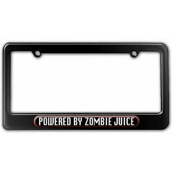 Powered By Zombie Juice License Plate Tag Frame, Multiple Colors