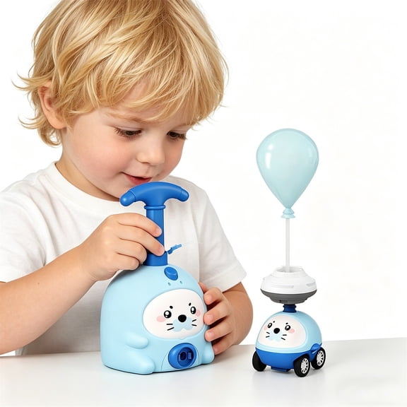 Powered Car Toy Set, 2-in-1 Balloons Cars with Manual Pump, Runs on Land & Flies, No Batteries, Easy Inflation, Durable ABS, Includes 2 Cars & Pump, for Party Favors, STEM, Outdoor Play