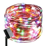 Powered Copper Wire Led String Lights, 33FT 100 LEDs Waterproof 8 Modes Decorative Fairy Lights for Outdoor Christmas Garden Patio Yard Multicolor