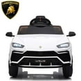 thumbnail image 1 of 12 V Ride on Toys with Remote, SEGMART 12V Kids Electric Ride on Car for Boys Girls, Battery Powered Electric Vehicles with Remote Control, LED Lights, Music, Horn, Kids Gifts, White, LL617, 1 of 10