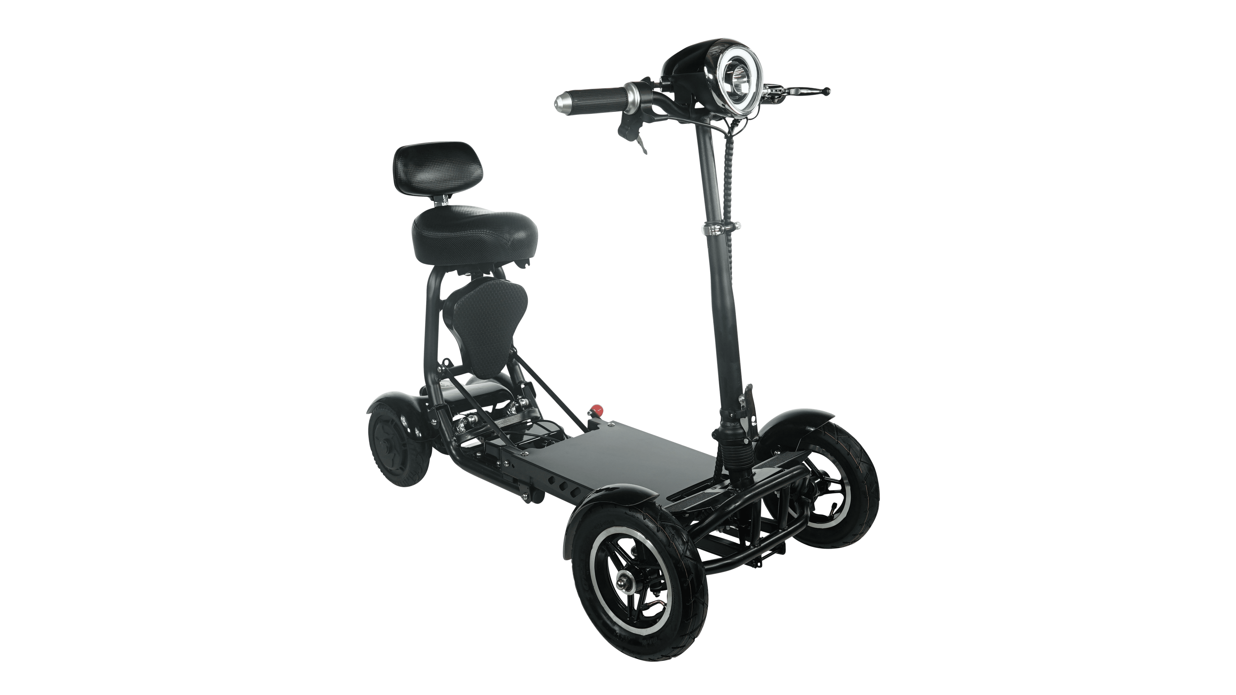 Powered Foldable Electric Scooter, Lightweight 4wheels Mobility Aid, Up to 25+ Miles (15.6 AH