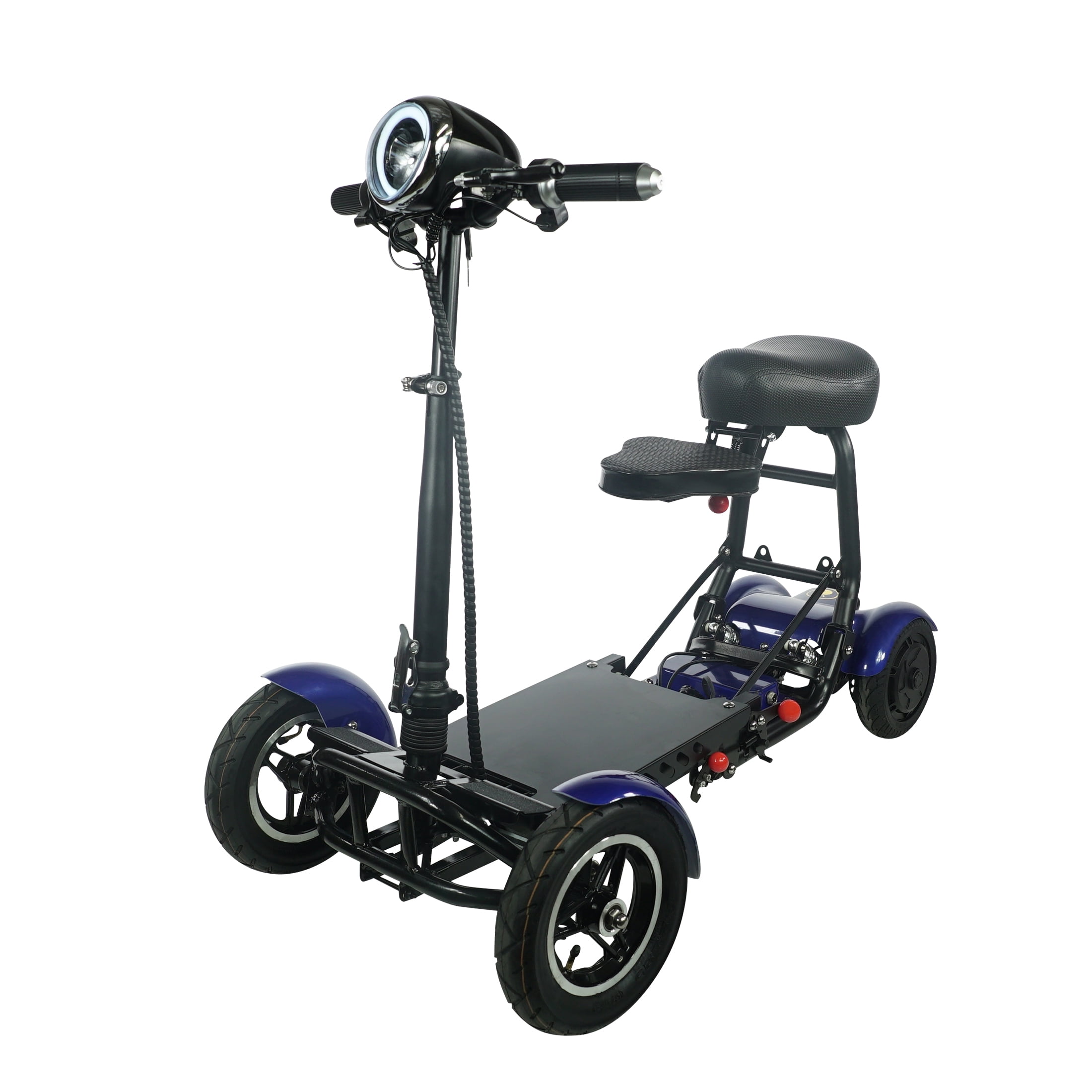 Powered Foldable Electric Scooter, Lightweight 4-wheels Mobility Aid ...