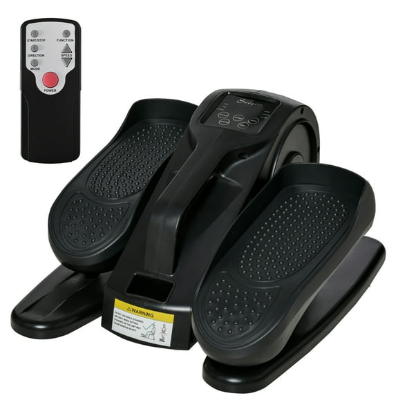 Powered Foot Pedal Exerciser, Seated Under Desk Bike Elliptical Machine, Mini Rehabilitation Bike w/ Adjustable Speed, Remote & LCD Display for Home & Office