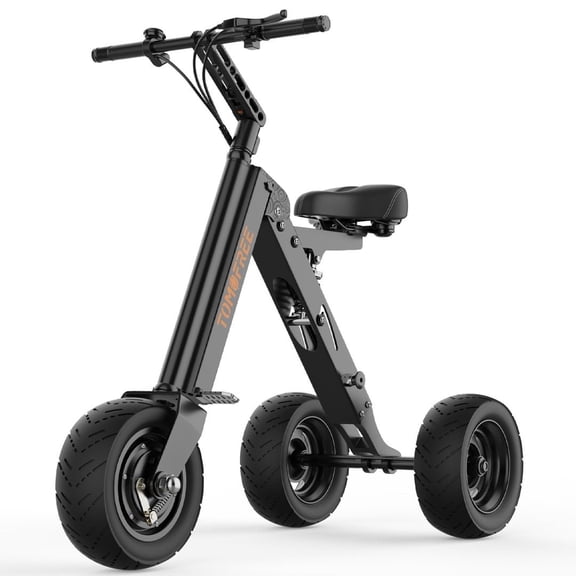Powered Mobility Scooter 3 Wheels Foldable Trike with Seat for Adults, Lightweight Electric Scooter with Removable 36V 7.5AH Battery, Reverse Function & Key Switch for Commute and Travel
