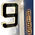 thumbnail image 1 of Powered Outdoor House Number Light, Solar Powered 9 Inch LED Address Sign with Automatic Dusk to Dawn Sensor, IP65 Waterproof, 8–12h Night Visibility, 1 of 9
