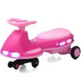 thumbnail image 1 of iRerts 12V Electric Wiggle Car for Kids with Pedal, Powered Ride on Toys for Toddlers, 2 in 1 Drifting Swing Car with Bluetooth, Anti-Rollover, Flashing Wheels, for Ages 3+ Gifts, Pink, 1 of 10