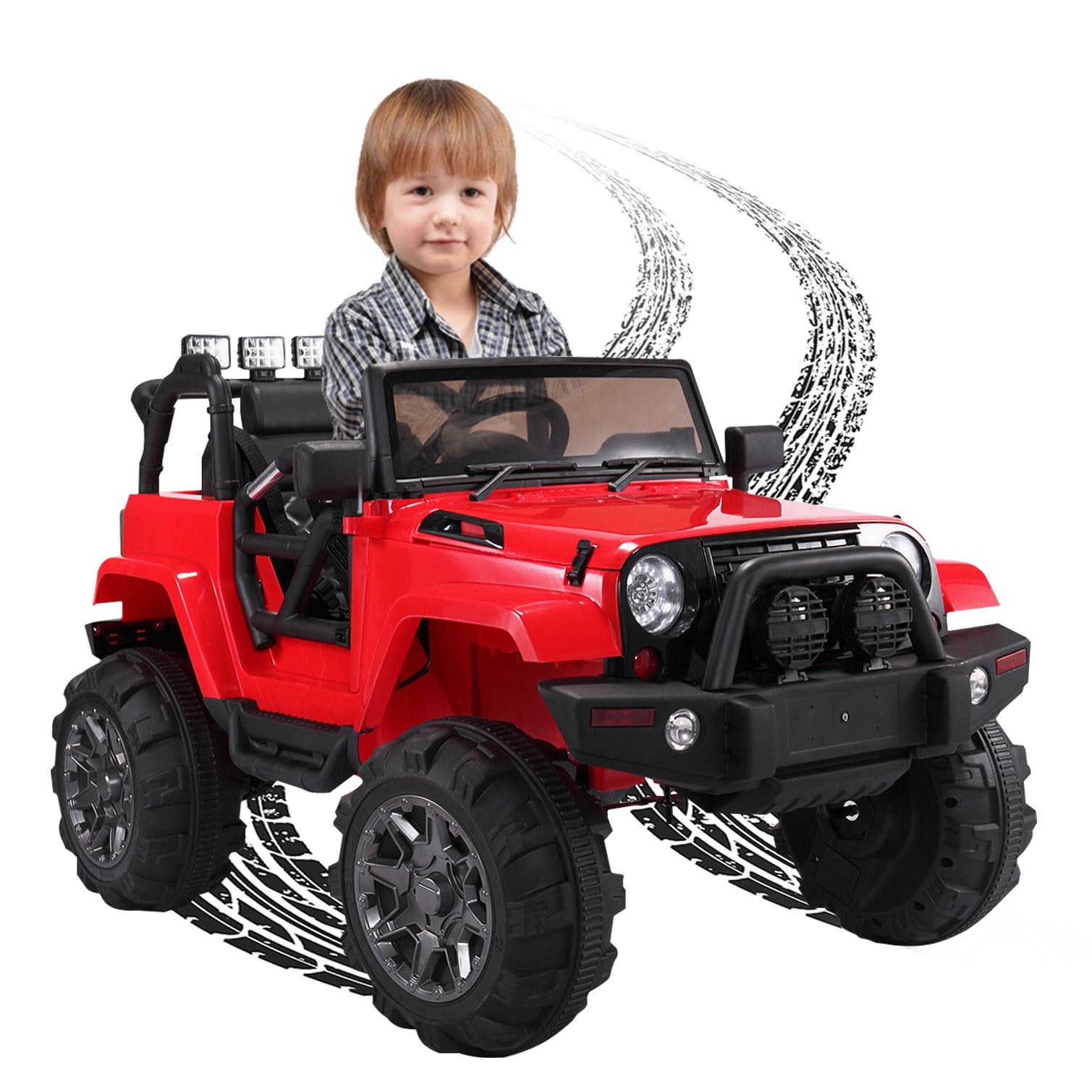 Powered Ride on Cars with Remote Control, Ride on Toys with LED Lights