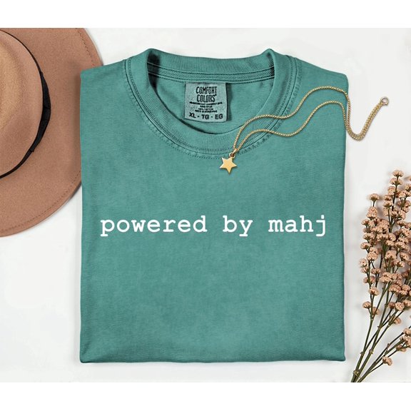 Powered my Mahj Funny Mahjong shirtMahjong saying shirtMahjong Quote teeMahjong club wearG