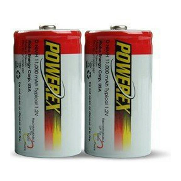 Powerex MH-2D110 Powerex D 11000mAh Rechargeable Batteries - 2 Pack