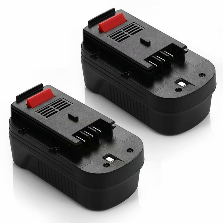 Powerexra 2-Pack 18 Volt 3700mAh Replacement Battery for Black