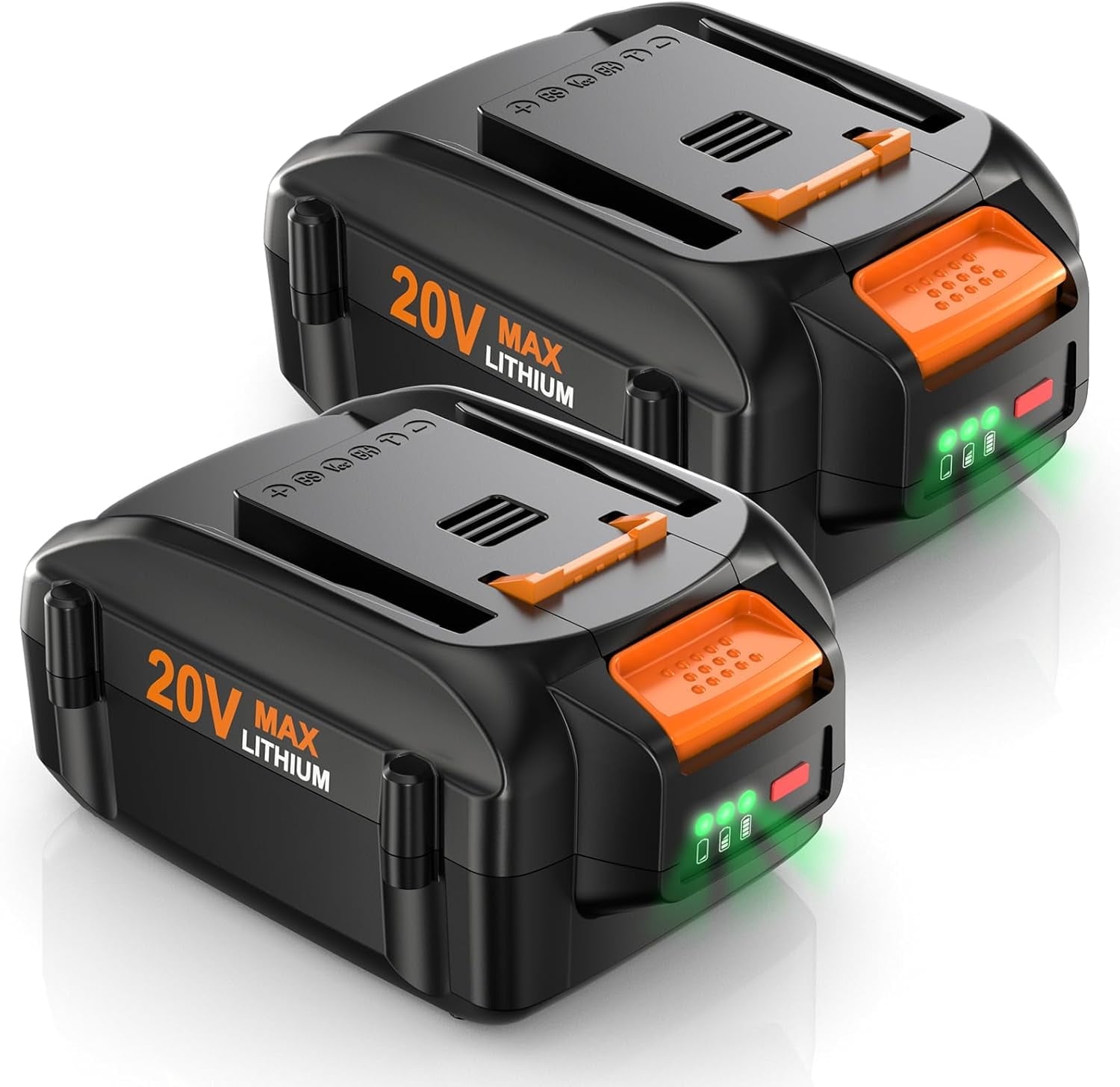 Aazon.co: 2-Pack 6.0Ah Replaceent Battery For Worx 20V Battery For - View #9