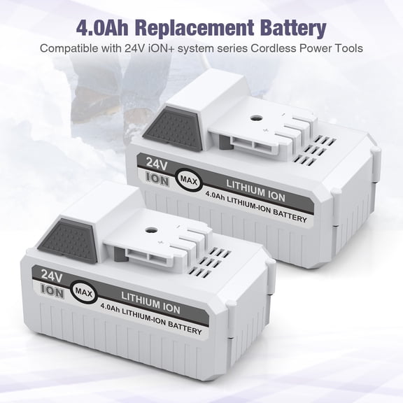 Powerextra 24V 4000mAh Power Battery for Snow Joe + Sun Joe 24VBAT-LTE EcoSharp Pro LTW/LTE/LT/XR Pro Cordless Tools