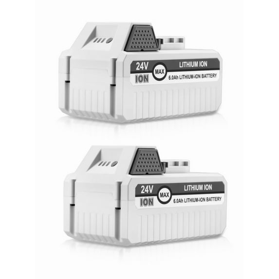 Powerextra 24V 6.0Ah Power Tool Battery for Snow Joe 24V Tools, 2 Pack