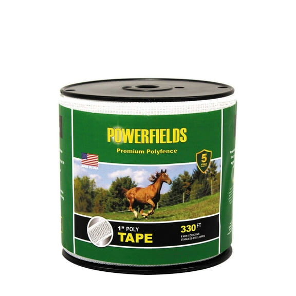Powerfields 1x330 WHT Poly Tape 6 Pack