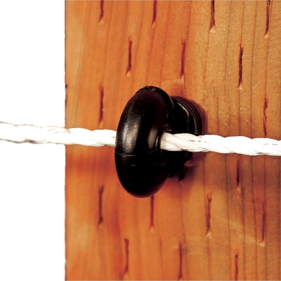 Powerfields 241854 2 in. Poly Wire Insulator - Black, Pack of 25