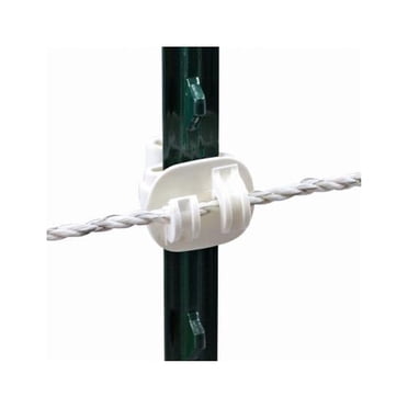 Powerfields 4-Pack 1/4 Inch Rope 2-Post Splice Clamps - 6mm Poly Rope Connectors For Electric Fencing