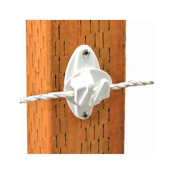Powerfields R-CW-25-W Wood Post Claw Insulators, Heavy Duty, White, 25-Pk. - Quantity 1