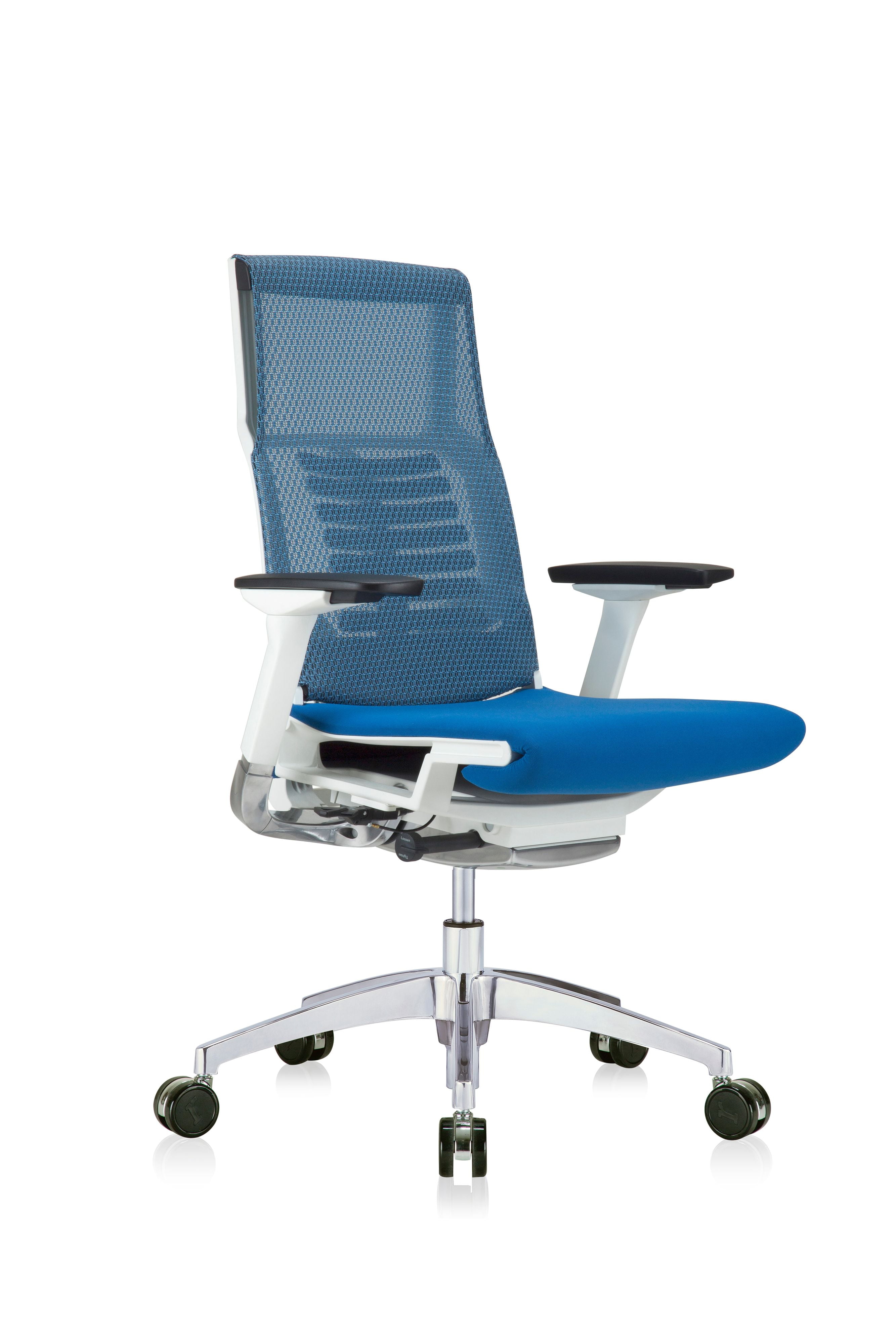 Ergonomic Blue Executive Mesh Chair with 5D Headrest and Smart Features