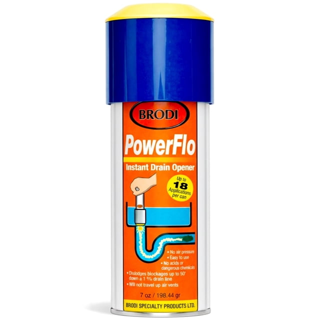 Powerflo Instant Drain Opener, Non-Chemical Hydraulic Action Clears ...