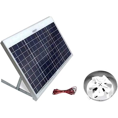 Powerful 100-Watt Galvanized Steel  Attic Fan Cools, Ventilates Exhaust Your House, Garage or RV  Against Moisture Build-up (Angle Brackets)