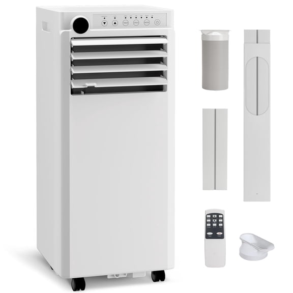 Powerful 10000 BTU Portable Air Conditioner – 3-in-1 Cooling, Dehumidifier & Fan – Remote Control, 24H Timer, LED Display – Cools Rooms up to 450 Sq.Ft – Easy Install Window Kit