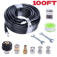 thumbnail image 1 of Kabuer Sewer Jetter Kit, 100FT 5800PSI Drain Cleaner Hose Rotating Nozzle, 11 Pack, 1 of 7