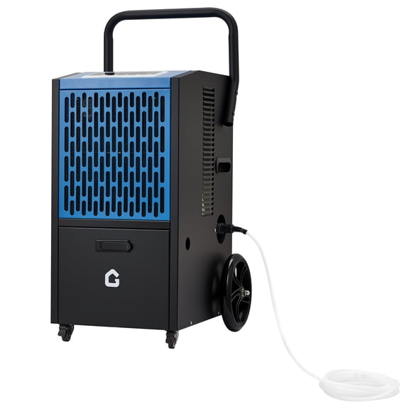 Powerful 105 Pint Commercial Dehumidifier with Pump  Industrial Dampness Removal for Basement, Warehouse, Flood Repair  Auto Drain Hose, 24H Timer, 4 Wheels, 110V