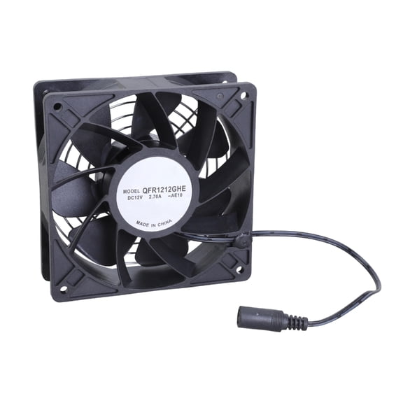 Powerful 12cm 12V 2.7A Cooling Fan 6000RPM Metal Guard Exhaust Fan for 3D Printers and Server Racks