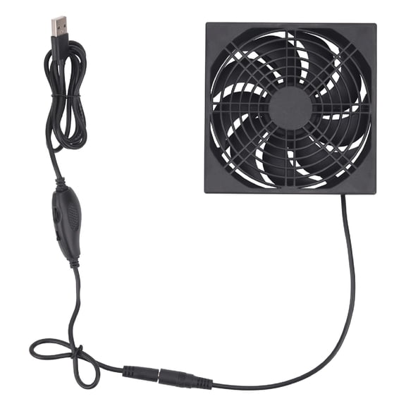Powerful 12cm 5V 0.2A Cooling Fan 2000RPM with USB Speed Control Exhaust Fan for TVs Box Router Coolers