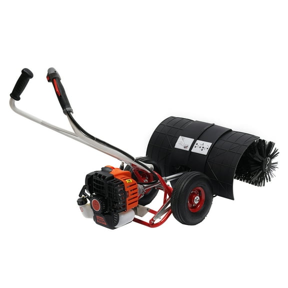 Powerful 2.5HP Gas Snow Sweeper with 52cc Engine, Large Fuel Tank, Protective Goggles, and Versatile Brush Head for Lawn Care