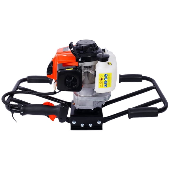 Powerful 2.7HP 63cc Gas-Powered Post Hole Digger for Fence Posts and Tree Planting - 3/4 Shaft Auger Digging Drill, Red Aluminum