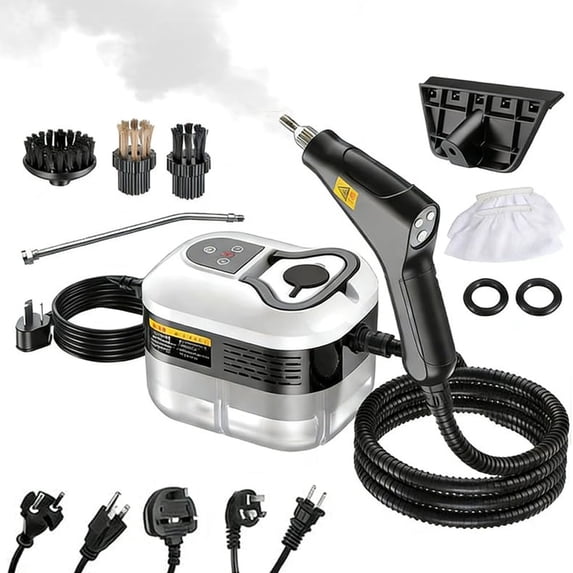 Powerful 2500W Handheld Steam Cleaner,High Temperature Pressurized Portable Steamer with 6 Adjustable Levels,Multi-Surface Steam Cleaning Machine for Kitchen,Bathroom,Tile,Furniture,Car & Windows