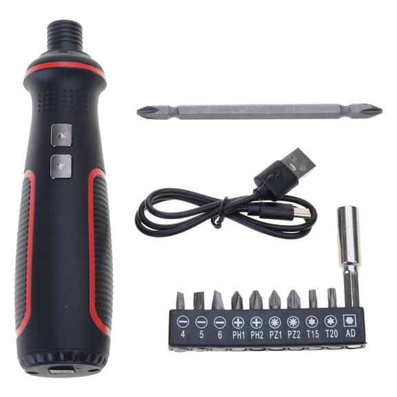 Powerful 3.6V Electric Screwdriver with Rechargeable Battery and LED Light for Household Tasks and Furniture Assembly