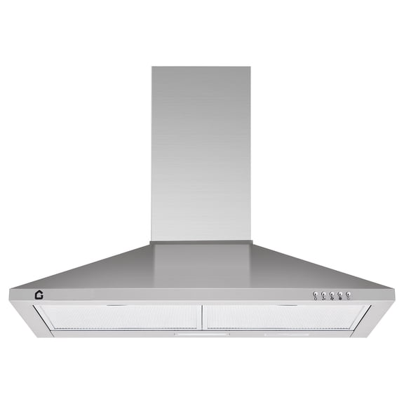 Powerful 30 Inch Wall Mount Range Hood – Stainless Steel, 250 CFM Ventilation, Ducted/Ductless Convertible, 3-Speed Button Control, LED Lighting, Aluminum Baffle Filters – Primary Color
