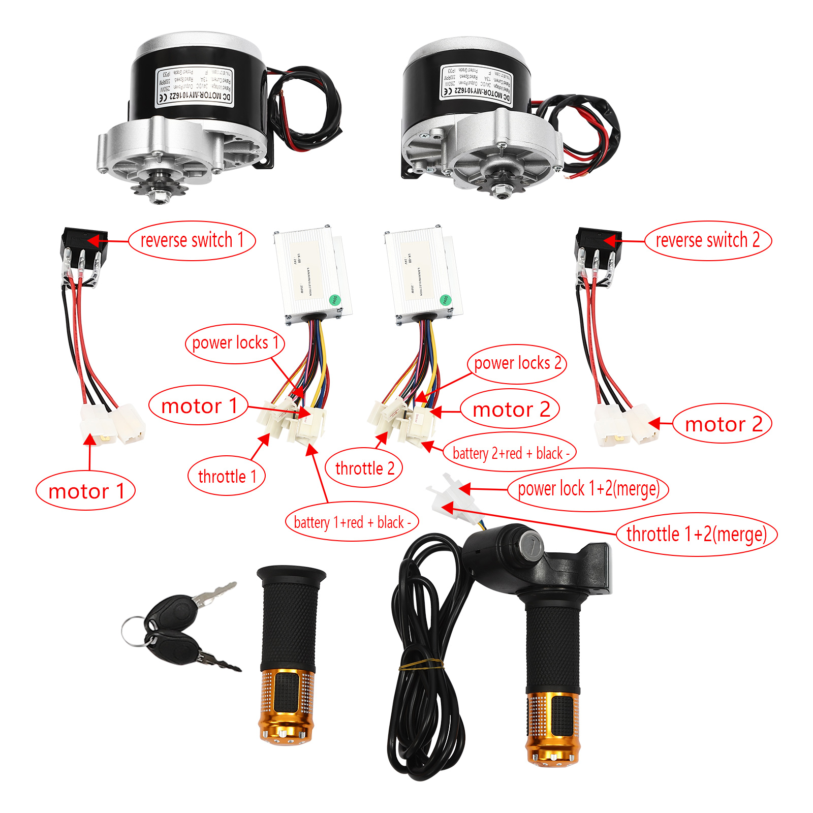 Powerful 350W Electric Motor Kit for Scooters, High Load Capacity (330.69-440.92lbs), Ideal for Modifications, Environmentally Friendly