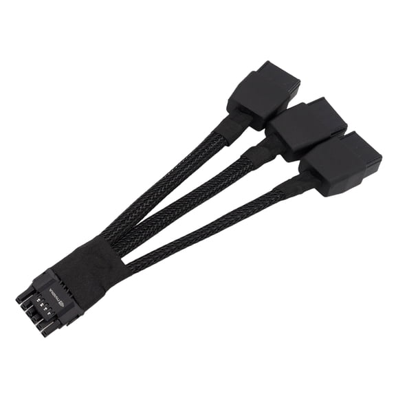 Powerful 600W PCIe 3x 8Pin Female To 16Pin Graphics Card Power Cable 12VHPW For Gaming PC Builds