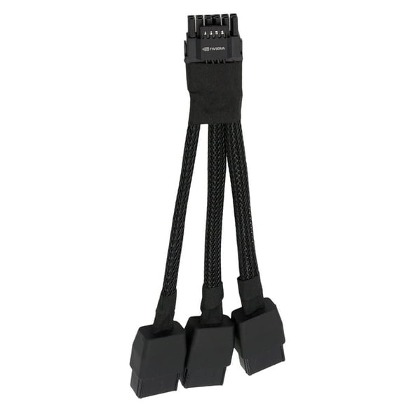 Powerful 600W PCIe 3x 8Pin Female To 16Pin Graphics Card Power Cable 12VHPW For Gaming PC Builds