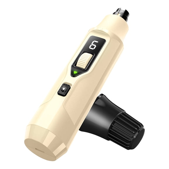 Powerful 7 Speed Nail Trimmer for Dogs and Cats with Collector LED Light Hand Control Rechargeable and Quiet for Indoor and Outdoor Use