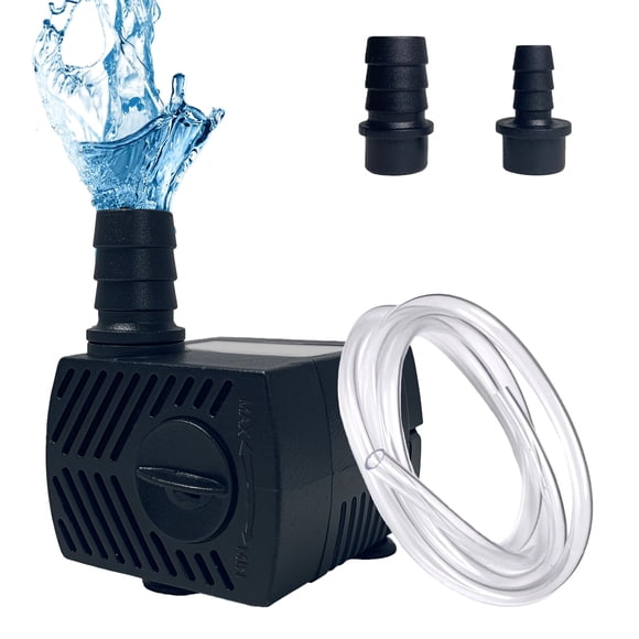 Powerful 80GPH 4W Ultra-Quiet Submersible Water Pump, 79.25gal/H High Flow Rate Small Fountain Pump
