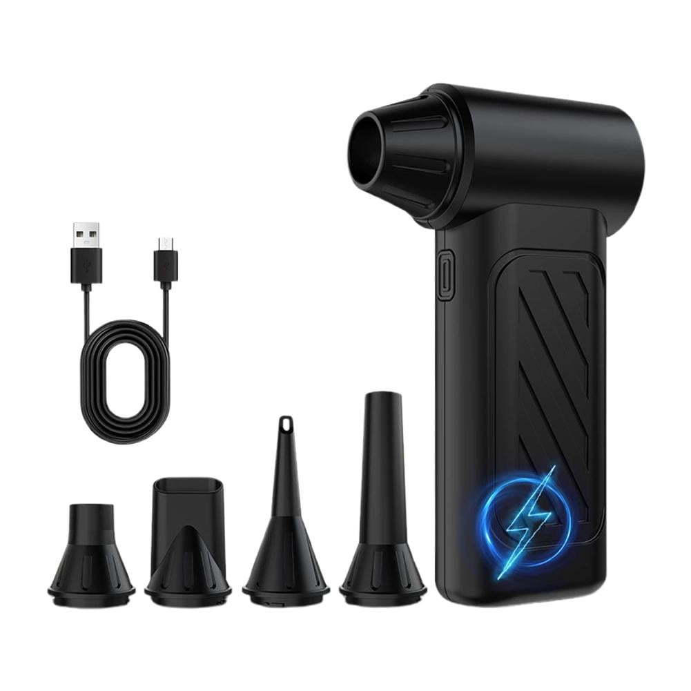 Powerful 80W Cordless Air Duster Blower, 100000 RPM Rechargeable Electric Compressed Air Blower for Cleaning Electronics, Car Interior, Keyboard, with LED Light, Type-C Charging