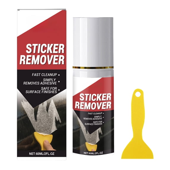 Powerful Adhesive Remover Spray with Scraper Tool, Erases Sticker Residue, Tape, Gum, Tar, Grease, Wax and Sticky Build-Up