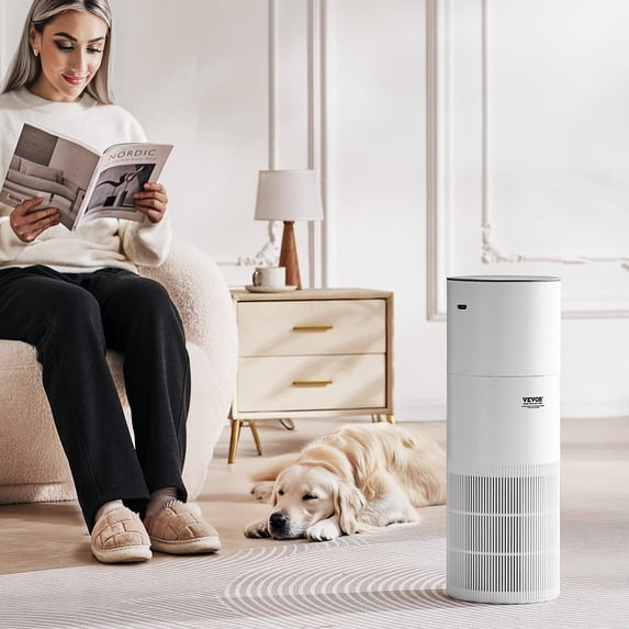 Powerful Air Cleaner for Large Rooms, 1090 ft² Coverage, True HEPA 11 Filter, Reduces Allergens, Smoke, Dust