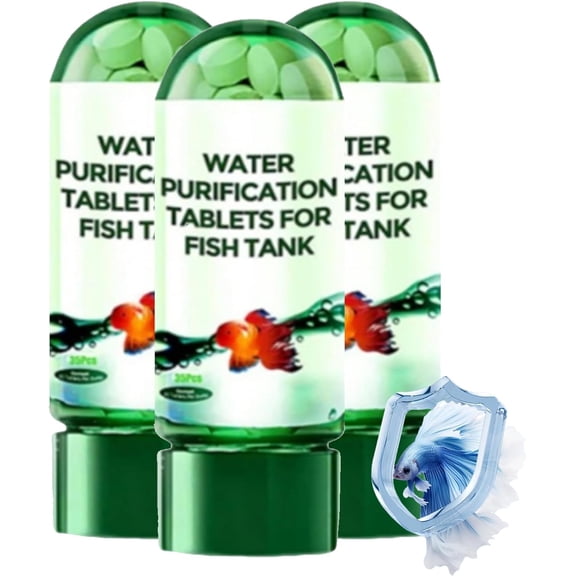 Powerful Aquarium Water Purification Tablet,Water Purification Tablets for Fish Tank,Remover for Fish Tank, Aquarium Remover