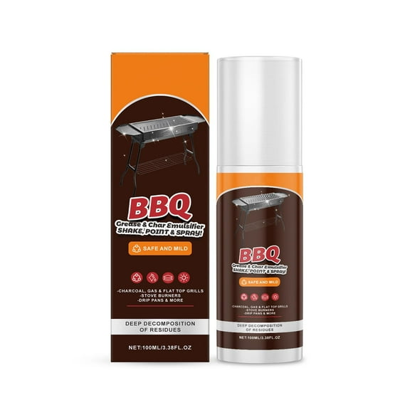 Powerful BBQ Grill Cleaner - Removes Burnt-On Grease and Grime for Ovens and Pans - Easy Spray and Wipe Solution - Versatile Cleaning for All Cooking Surfaces