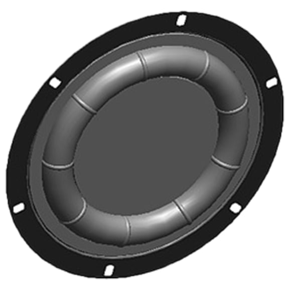 Powerful Bass Loudspeaker Diaphragm for Audiophiles and Professionals, Crafted from Resilient Rubber and Iron 6.5/8inch