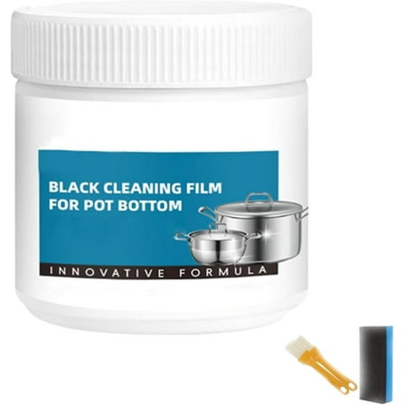 Powerful Burnt Residue Remover Paste For Cookware, 260g large capacity Multi-Purpose Powerful Cleaner For Kitchen, Surface-FriendlyFor Microwaves, Ovens, And Stovetops (1pcs)