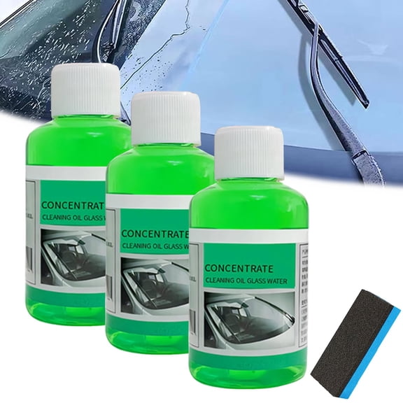 Powerful Cleaner Concentrate for Car Oil Film,Glass Oil Film Remover, Windshield Wiper Fluid, Crystal Coating for Car Plastic Parts, Car Windshield Cleaner